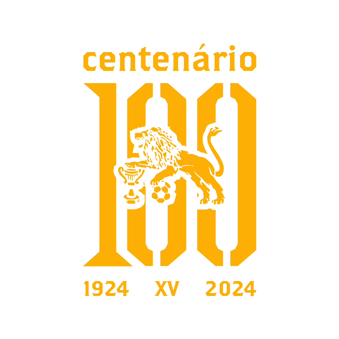 Logótipo Lusitânia de Lourosa FC 100 Anos